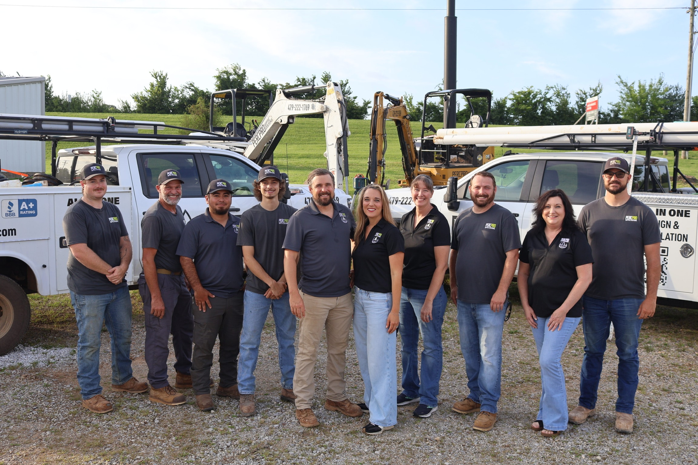 PercPro team group photo outdoors